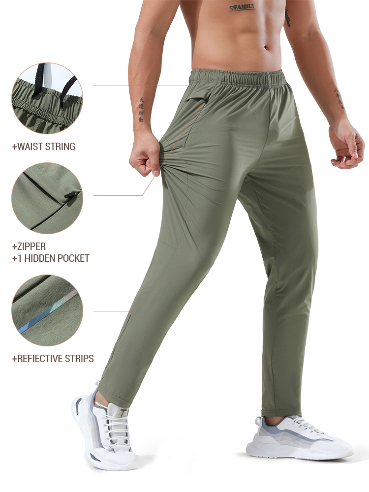 Outdoor Sport Lights - Pantaloni Sportivi Estivi da Uomo, Asciugatura