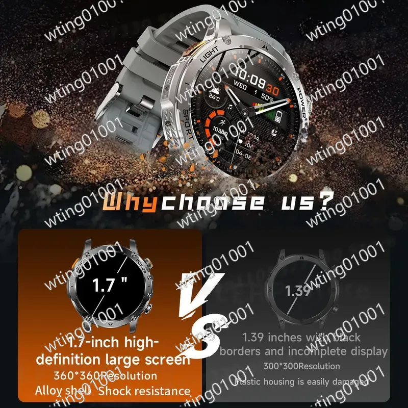 Smartwatch AK87 con Torcia, Ch - Outdoor Sport Smart Watch recensione e prezzo